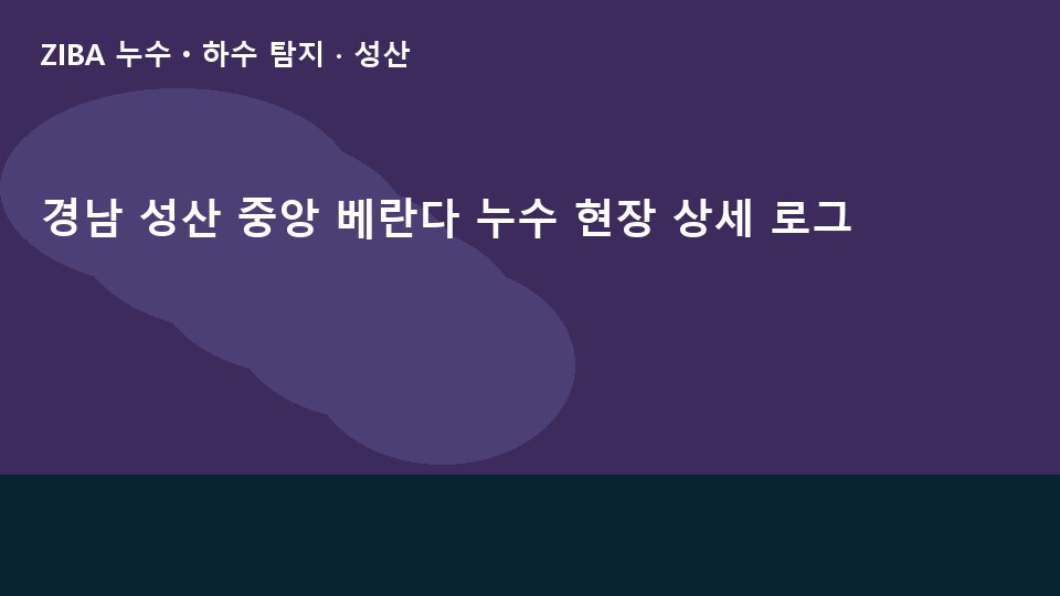 경남 성산 중앙 베란다 누수 현장 상세 로그