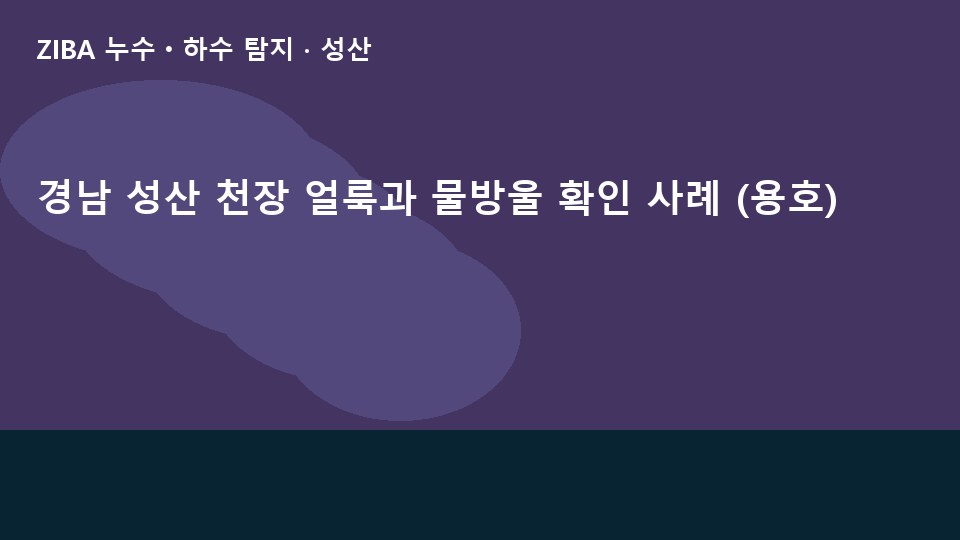 경남 성산 천장 얼룩과 물방울 확인 사례 (용호)